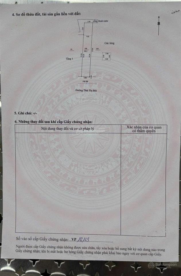 Bán nhà mặt phố đường thái thị bôi, phường thanh khê, 100m2, 7.x tỷ tl
