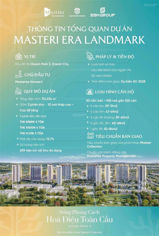Bán căn 1pn + 1 tầng đẹp ban công đông nam  view biệt thự v3a masteri era landmark.  0942 044 ***