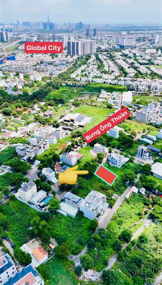 Bán đất biệt thự song lập bưng ông thoàn  8x20  gần liên phường  global city  giá 9.2 tỷ