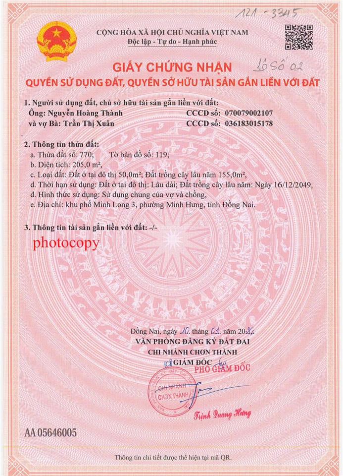 Bán đất quá ngộp chơn thành, đường nhựa 32m, giá 400tr (0969 467 ***)