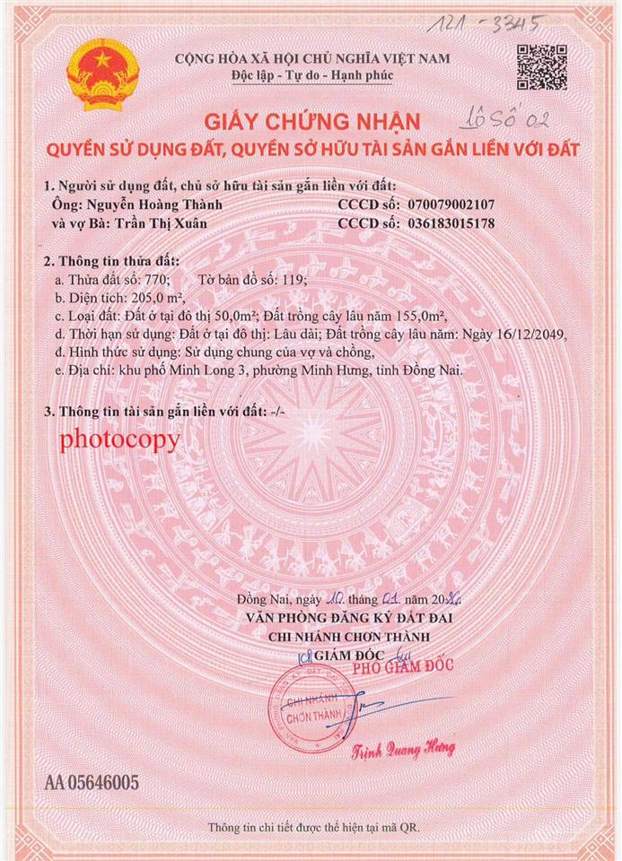 Bán đất giá cực ngộp, chơn thành, 200m2 ( 0969 467 ***)