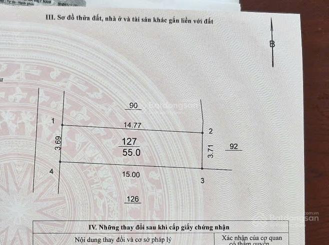Bán đất tại đại cát, 6,45 tỷ, 55m2, mặt tiền 3.7m, ngõ 2.5m, phường thượng cát, quận bắc từ liêm