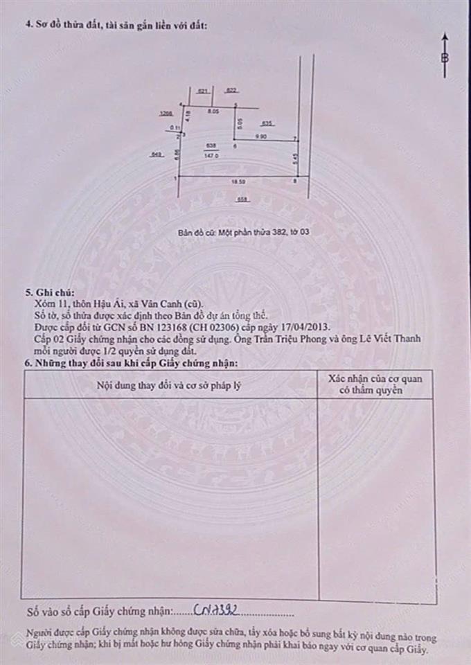 Cần bán gấp mảnh đất 80tr/m2 sẵn sổ  0977 146 ***