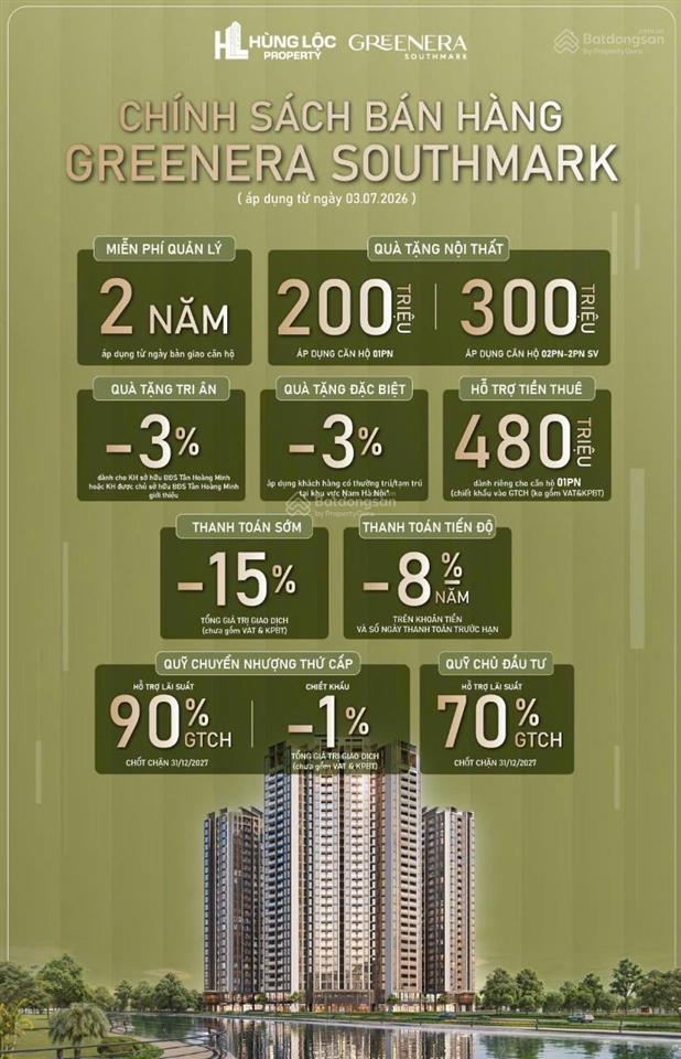 Bán căn hộ thuộc dự án green era southmark 48m2  3,2 tỷ. ngọc hồi, thanh trì. ở thích, kinh doanh