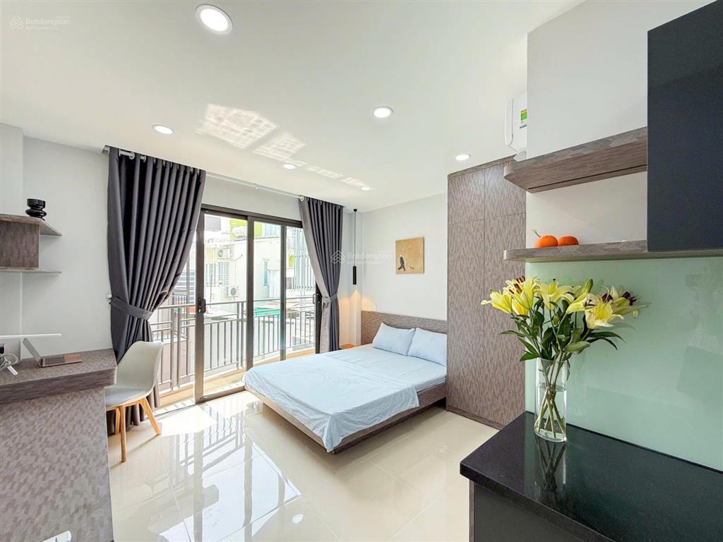Cho thuê căn hộ mới 35m2 ban công, full nội thất ở đường bùi hữu nghĩa gần chợ bà chiểu tiện đi q1