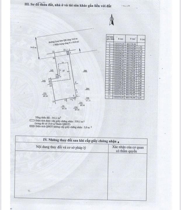 Bán 339,1 m² đất đường lam sơn, p. phước hòa (phước hòa cũ), sổ hồng, giá 29 tỷ.