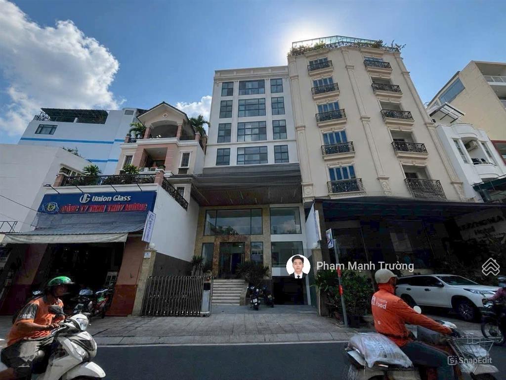 Tòa nhà vp  2mt nguyễn thông q3! 9x23m  nở hậu 13m | hầm 7 tầng | hđt 400 triệu / tháng |
