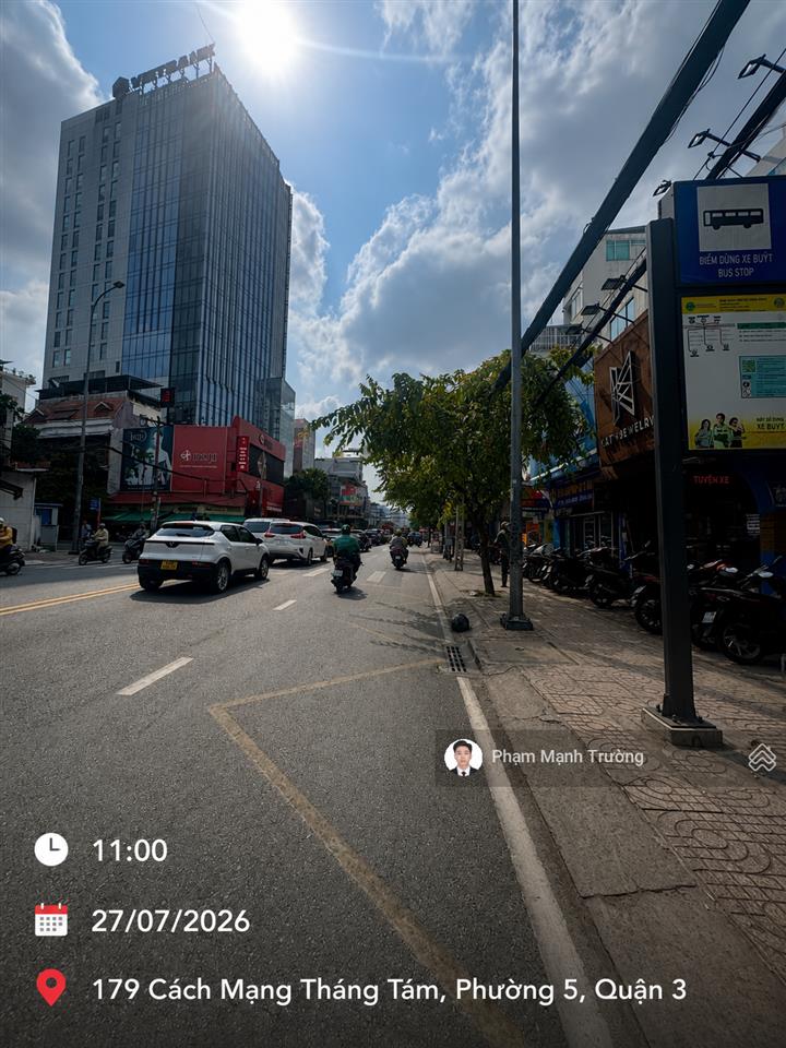Mặt tiền tuyến metro số 2  số 179 cách mạng tháng 8! 5.5x25m | 2 tầng | thuê 85 triệu / tháng |