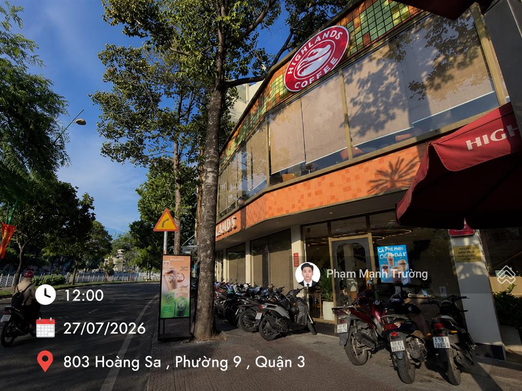 Highland coffee  góc hoàng sa! 16 x 8m | 2 tầng | hđt 130 triệu/tháng | gía 62 tỷ