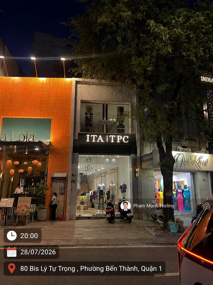 Ngay cửa bắc chợ bến thành! số 80 lý tự trọng | 3,8x25m | 2 tầng | hđt 100 triệu / tháng