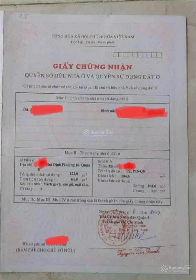 Bán nhà mặt tiền phú định, phường q16,quận 8 6,8x15m sổ riêng tầm 60tr/m2 kinh doanh tốt