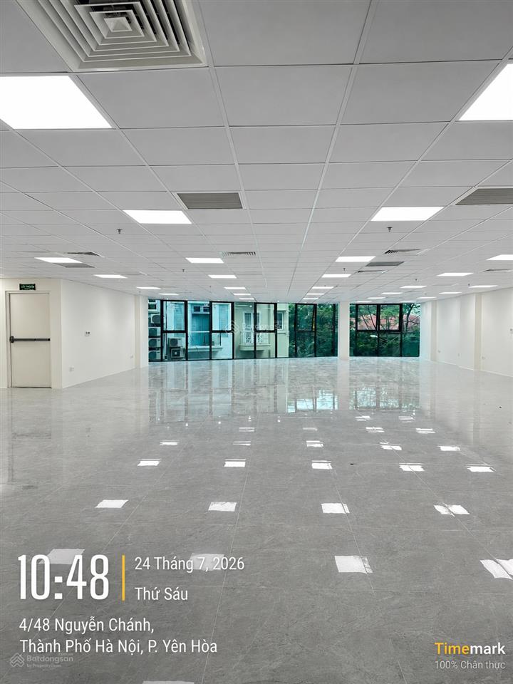 Chính chủ cho thuê văn phòng 275m2, 48 nguyễn chánh  trần duy hưng, giá thỏa thuận