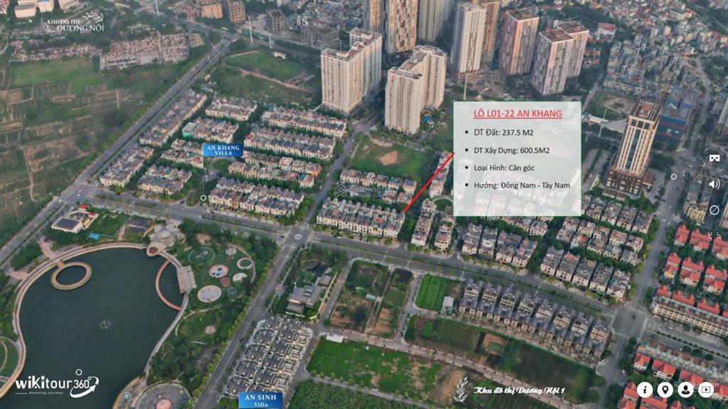 Mời khách mua xem nhà căn l01  22 biệt thự an khang căn góc đông nam, 237.5m2, sát công viên
