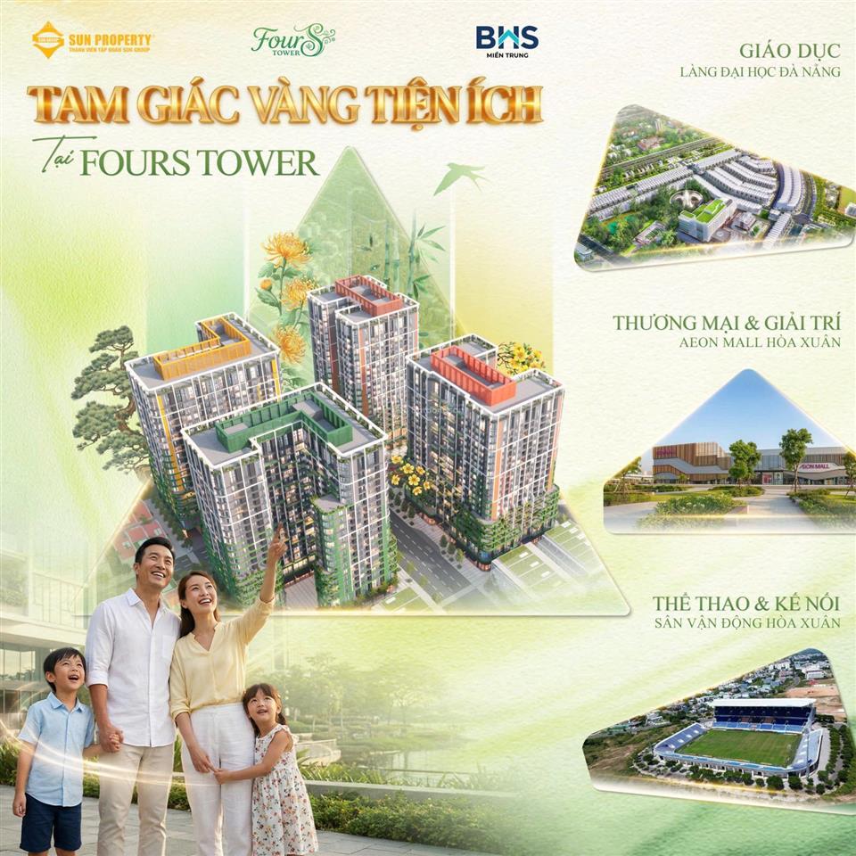 Căn hộ fours tower đà nẵng giá hấp dẫn dk từ 1,6tỷ thanh toán giãn 48tháng, chiết khấu lên đến 18%