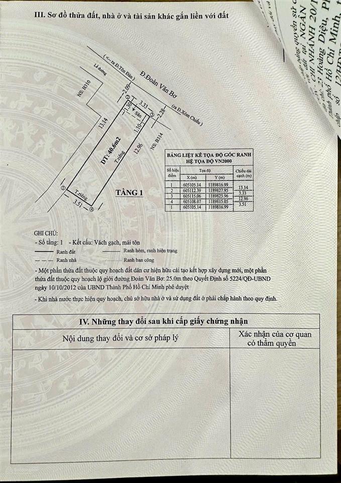 Cần bán gấp nhà góc 2 mặt tiền đường đoàn văn bơ, p16, q4, , vừa kính doanh vừa ở, giá rẻ 6.1ty tl