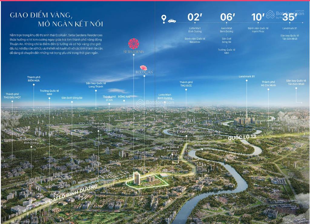 Mở bán setia edenia (kđt eco xuân)  mặt tiền ql13  chọn căn ưng ý, booking sớm nhận ck khủng