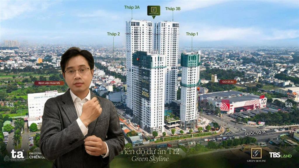 Mở bán cc green skyline đã xây xong  cđt tbs land  nhận chọn căn theo yêu cầu, ck lên tới 18%