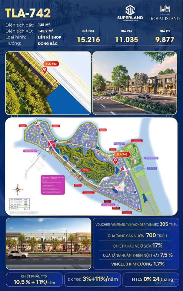 Liền kề shop royal island hàng hiếm giá tốt trục kết nối khu đông dân.