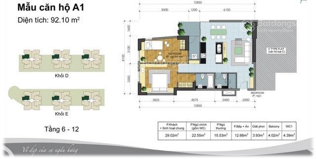 Căn góc tầng cao chỉ 3,5 tỷ (2pn + 2wc) 88m2 nhà trống nguyên bản, ban công đông nam thoáng mát