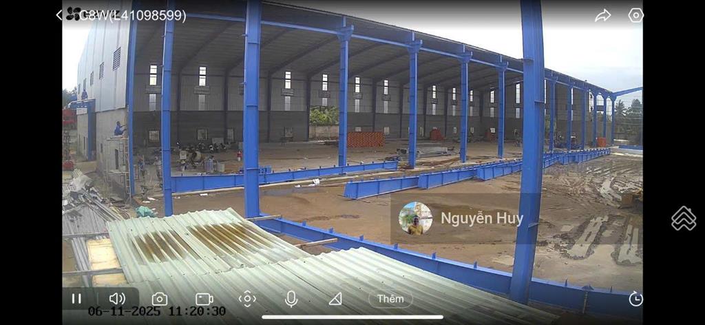 Cho thuê kho, nhà xưởng ở hướng thọ phú, tân an, long an, dt khuôn viên 12000m2 xưởng 8000m2