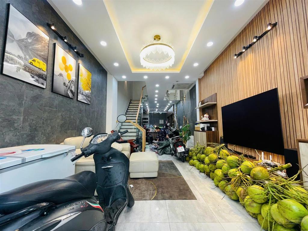 Bán nhà hẻm xe hơi cách 30m ra mặt tiền quang trung p8 gò vấp 4x20 cn76m2 nhà 4 lầu đẹp giá 9 tỷ 7