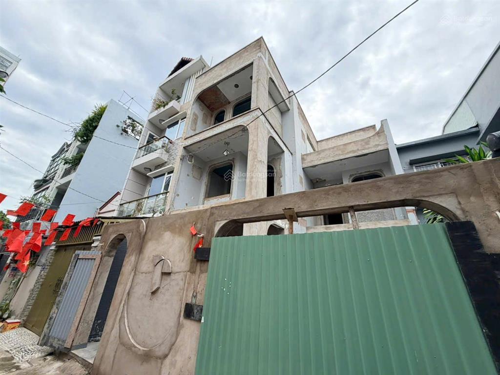 Bán nhà thô biệt thự hẻm xe hơi nguyễn văn khối p11 gò vấp 8x16 nhà 4 tầng giá 13 tỷ 7