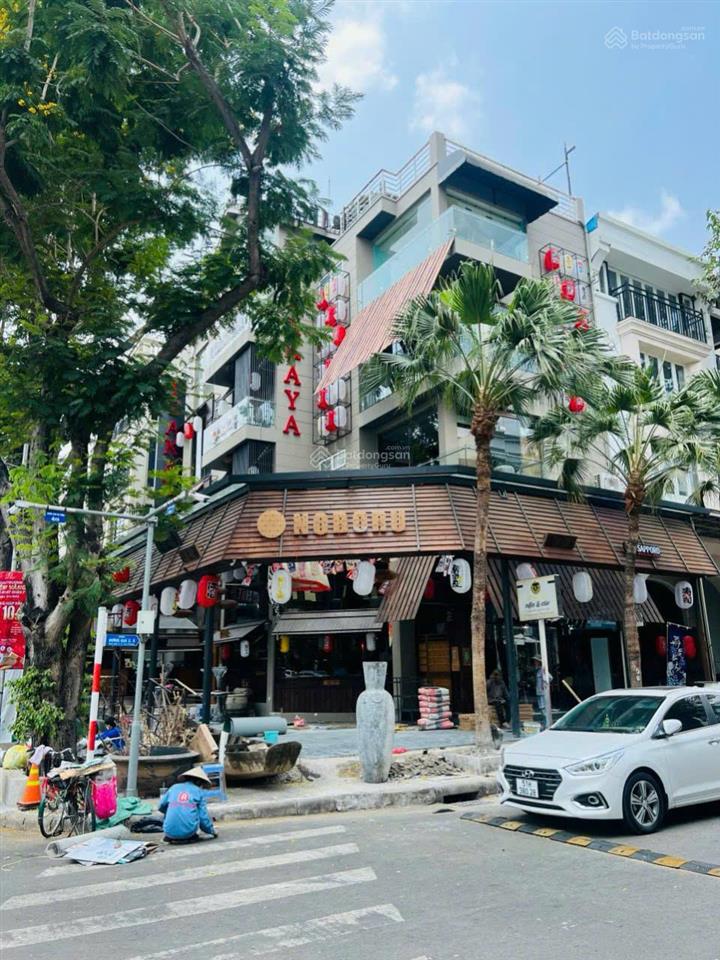 Cho thuê nhà phố góc 2 mặt tiền bùi bằng đoàn, 611m² sàn, xây dựng hầm + 6 tầng, 14 phòng