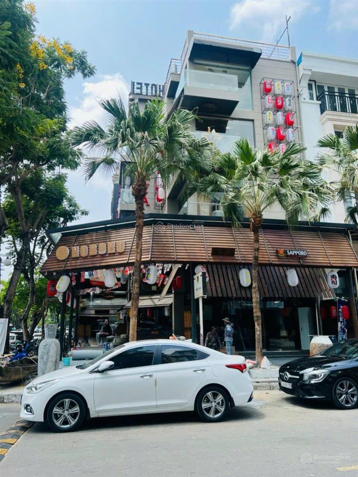 Cho thuê nhà phố góc 2 mặt tiền bùi bằng đoàn, 611m² sàn, xây dựng hầm + 6 tầng, 14 phòng