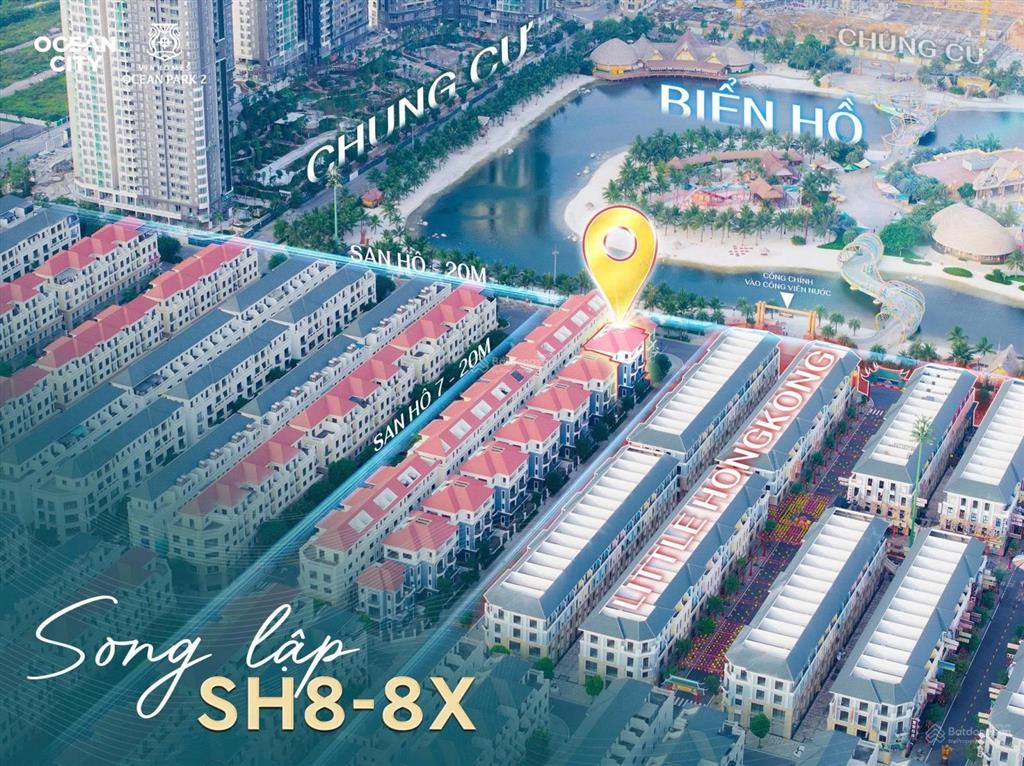 Căn 94tr/m2 song lập cạnh biển hồ ocean park 2