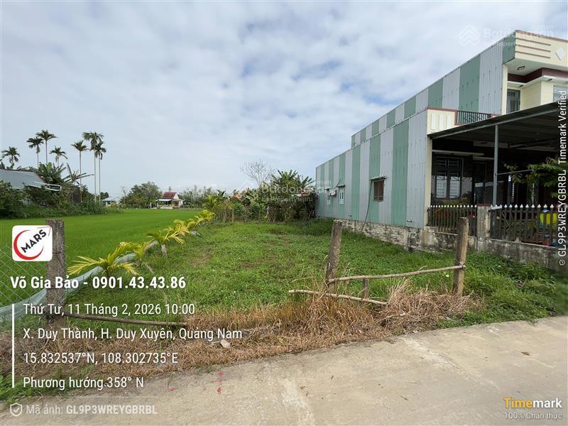 Đất chính chủ chưa qua đầu tư thôn vân quật, duy thành, duy xuyên.