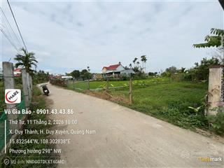 Đất chính chủ chưa qua đầu tư thôn vân quật, duy thành, duy xuyên.