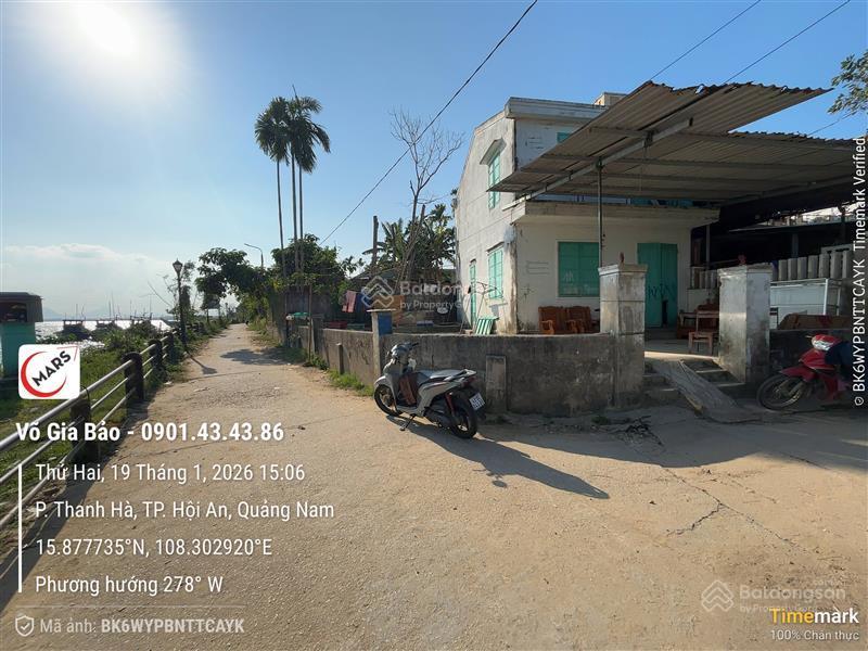 Bán đất 2 mặt đường bê tông k37 duy tân, thanh hà, hội an.