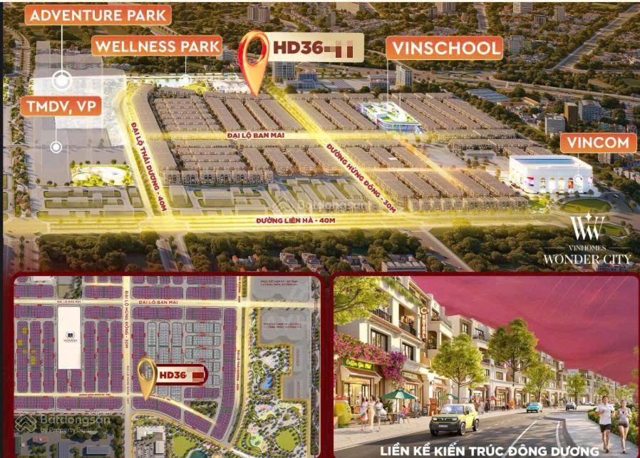Bán gấp lk 120m đường thông 13m cạnh đại cv lớn vinhomes đan phượng giá 17,9 tỷ