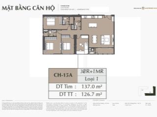 Bán căn góc 4pn 137m hướng đntn view nội khu cao xà lá giá 21,7 tỷ