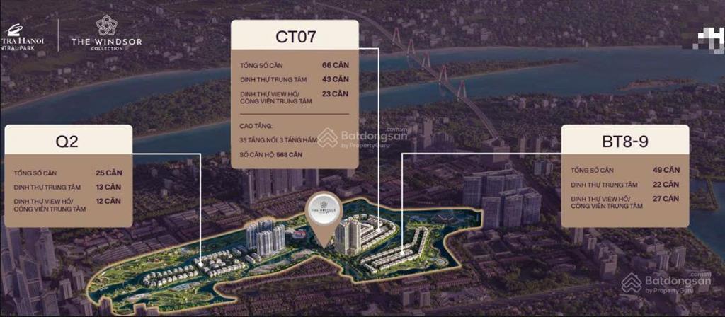 Bán dinh thự 300m windsor collection giữa lòng hồ và công viên ciputra tây hồ giá hợp lý