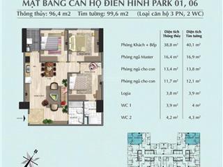 Chính chủ bán căn chung cư park 3 euro window dt 96,4m giá 5,78 tỷ