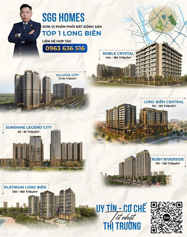 Bán căn hộ 3pn, 2wc, 103m2 tại long biên central, tầng cao ban công đông nam