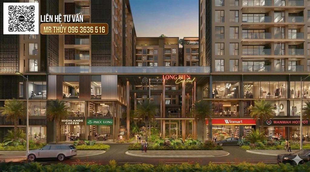 Shop chân đế long biên central sở hữu trái tim thương mại khu đô thị đẳng cấp