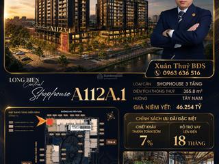 Bán shophouse 336m2 ở long biên central, giá ưu đãi chỉ với 43,5 tỷ vnd