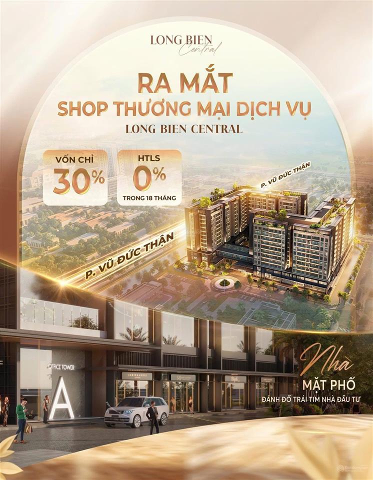 Bán shophouse 336m2 ở long biên central, giá ưu đãi chỉ với 43,5 tỷ vnd