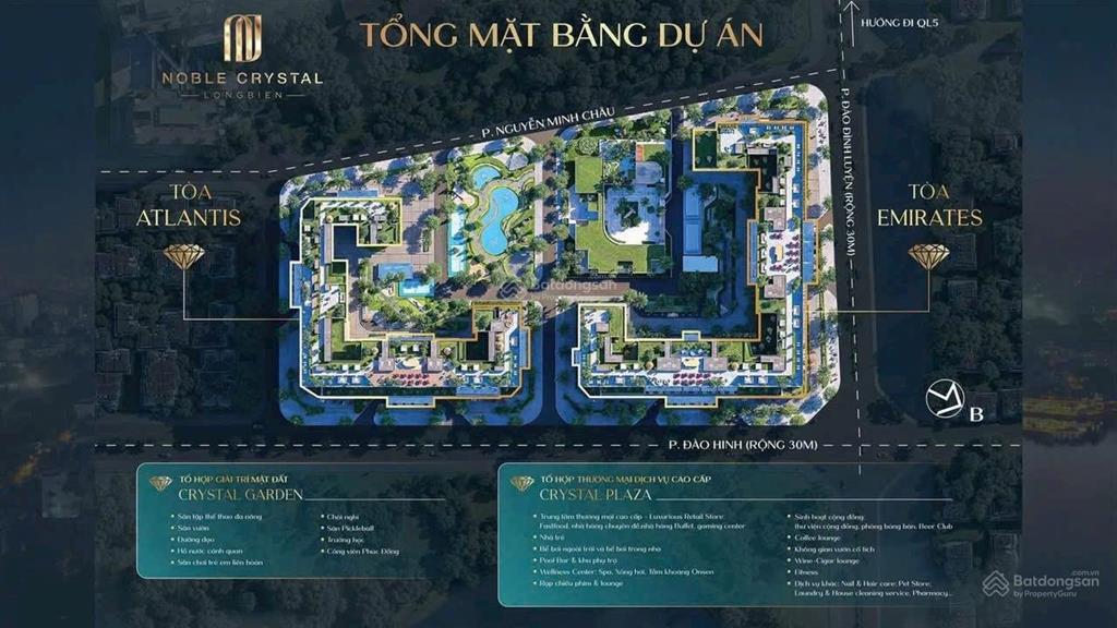 Quỹ căn 3pn hiếm hoi tại noble crystal long biên view sân golf nổi bật