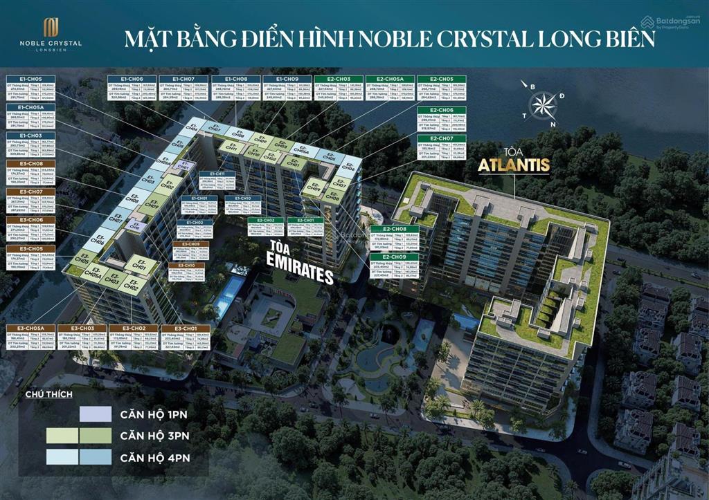 Siêu phẩm duplex 164m2 căn e2  ch0602 tại noble crystal long biên, giá 26 tỷ