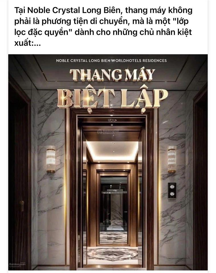 Siêu phẩm duplex 164m2 căn e2  ch0602 tại noble crystal long biên, giá 26 tỷ