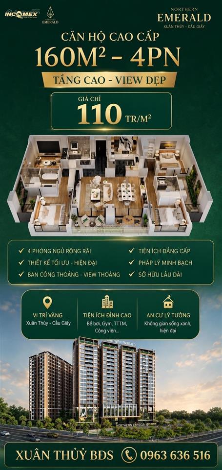Căn hộ siêu phẩm 4pn  160m2 giữa trung tâm long biên