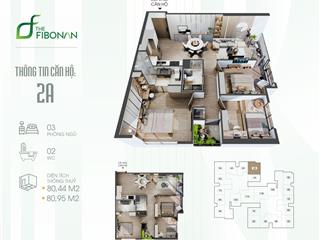 Chính chủ cần bán căn hoa hậu 3pn  the fibonan  hướng đn + đb  rẻ hơn cđt 1 tỷ 2 nhận nhà ở ngay