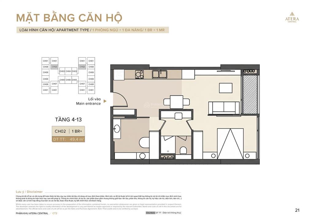 Căn hộ 1pn hiếm có ban công đn tại atera central phố nối b, cho thuê 15tr/tháng, htls 24 tháng.
