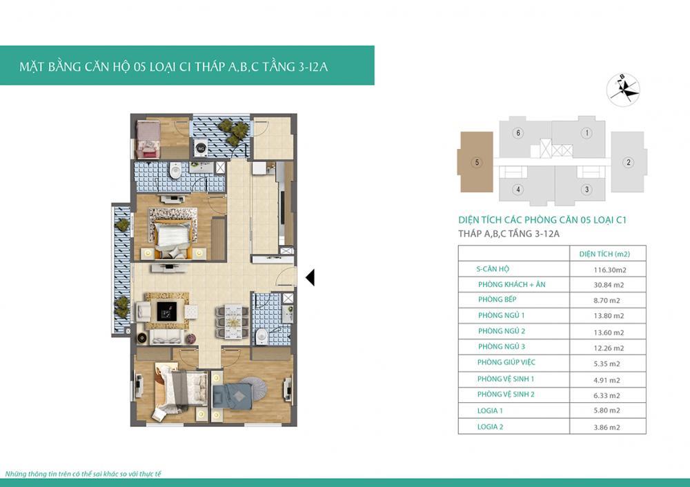 Bán căn hộ tòa báo nhân dân, xuân phương residence. 116m2, 3+1 ngủ, 2 vệ sinh, giá 7,59 tỷ
