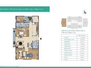 Bán căn hộ tòa báo nhân dân, xuân phương residence. 116m2, 3+1 ngủ, 2 vệ sinh, giá 7,59 tỷ