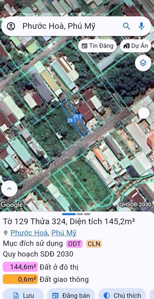 Bán lô đất trung tâm phường phước hòa giá chỉ 1.xx tỷ