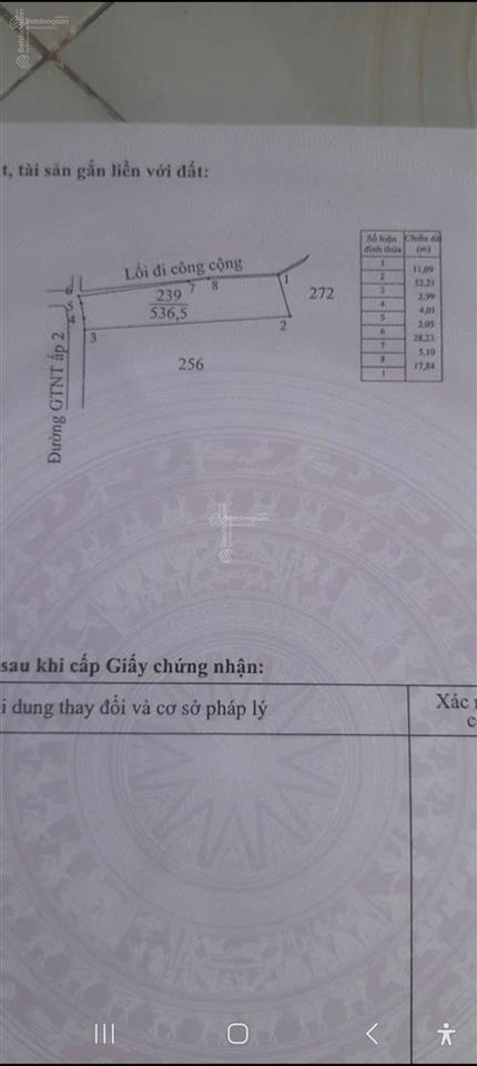 Mình cần bán thửa đất diện tích 536.5m2 vuông full thổ cư, giá 3,5 tỷ tl chính chủ